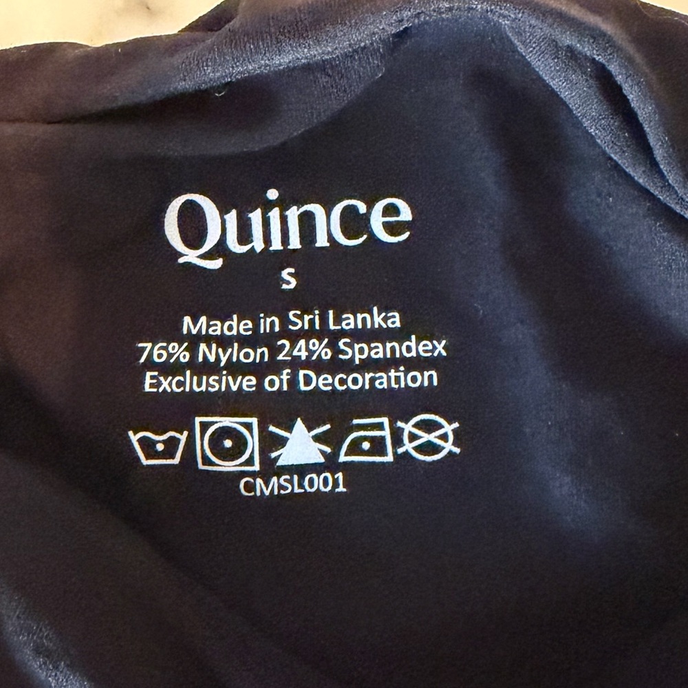 NWOT Quince Second Skin High neck Black Bodysuit Sz S and M - Picture 4 of 4